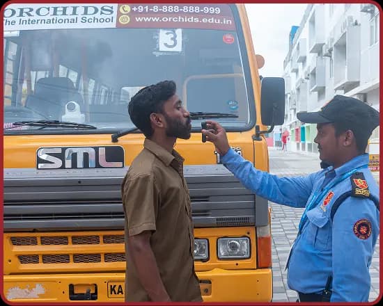 The safe campus and transport at Dharwad Safe Campus & Transportation facility at Orchids, The International School, Dharwad