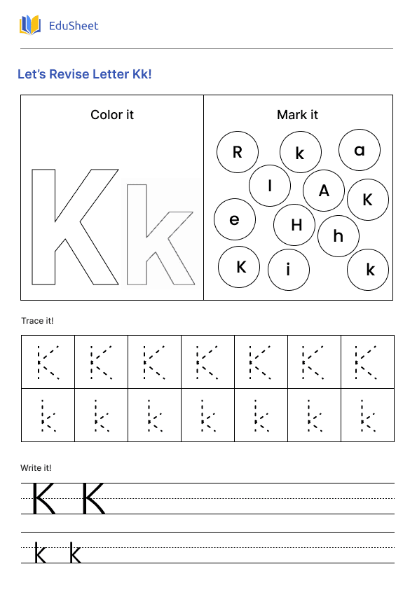 Let’s Revise Letter Kk! Let’s Revise Letter Kk!