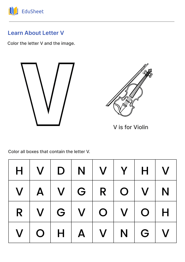Learn About Letter V Learn About Letter V