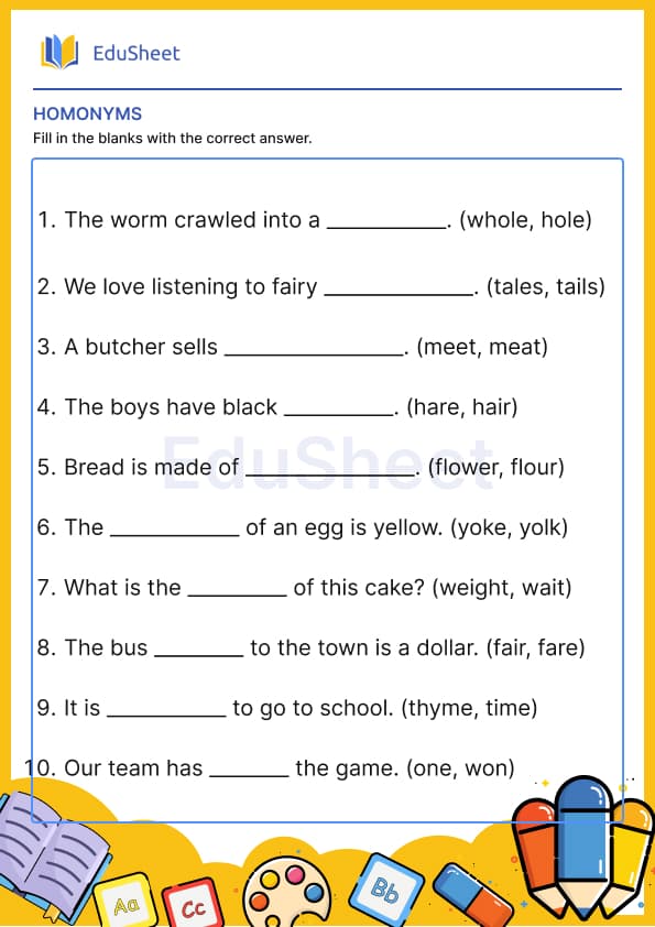 Homonyms Homonyms