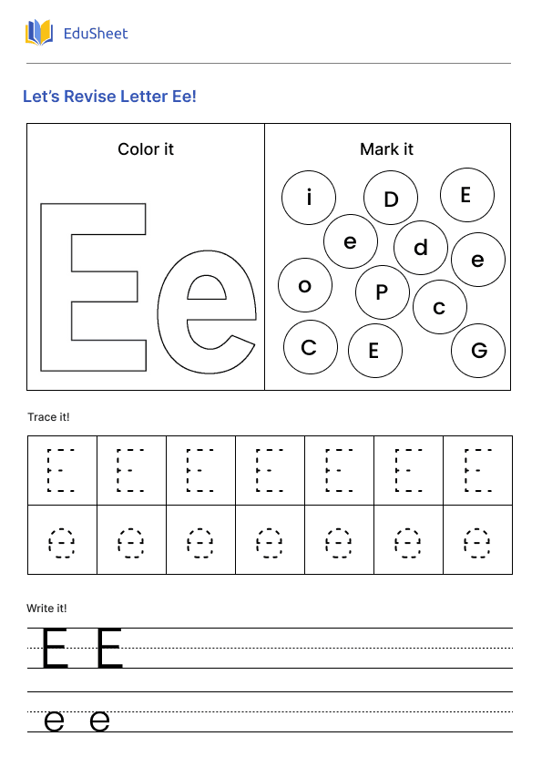 Let’s Revise Letter Ee! Let’s Revise Letter Ee!