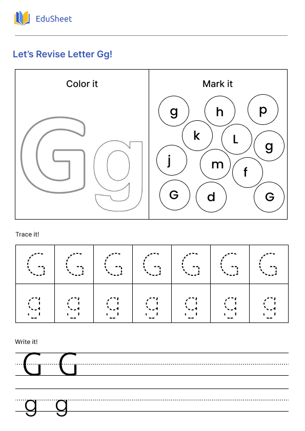 Let’s Revise Letter Gg! Let’s Revise Letter Gg!