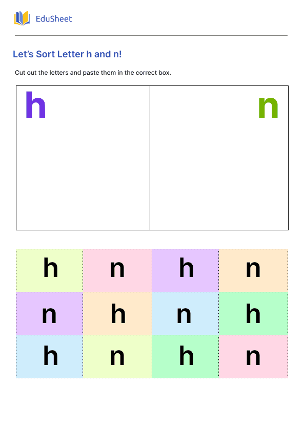 Let’s Sort Letter h and n! Let’s Sort Letter h and n!