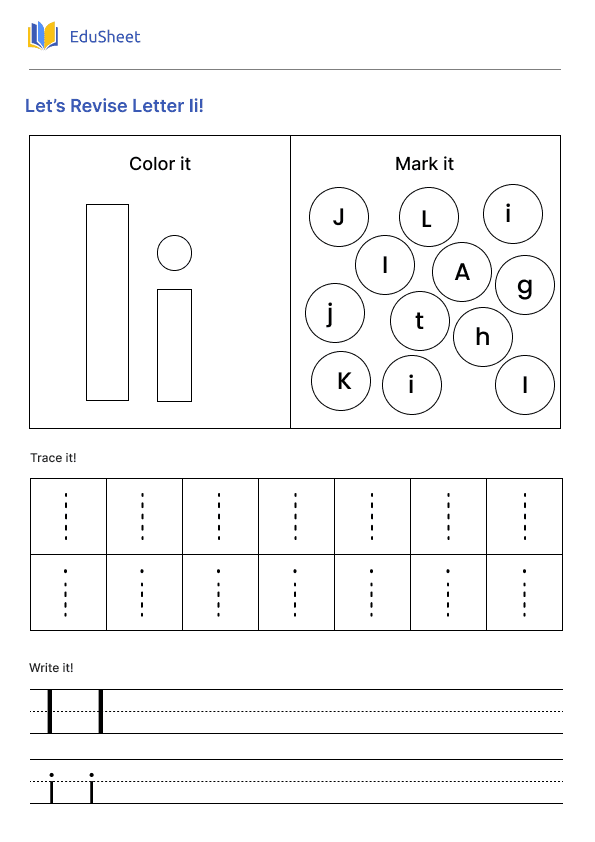 Let’s Revise Letter Ii! Let’s Revise Letter Ii!