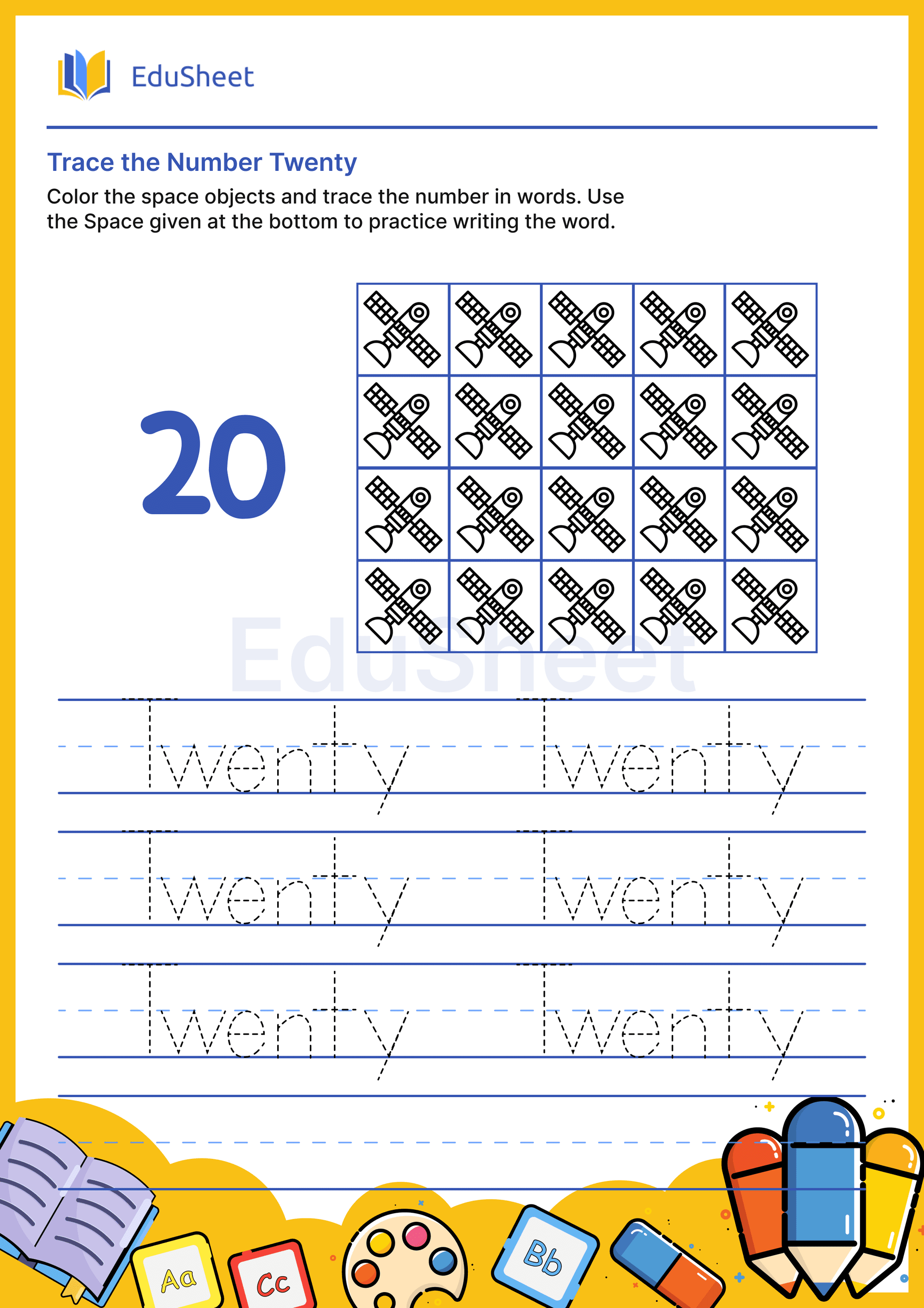 Trace space objects Numbers in Word "Twenty" Trace space objects Numbers in Word "Twenty"