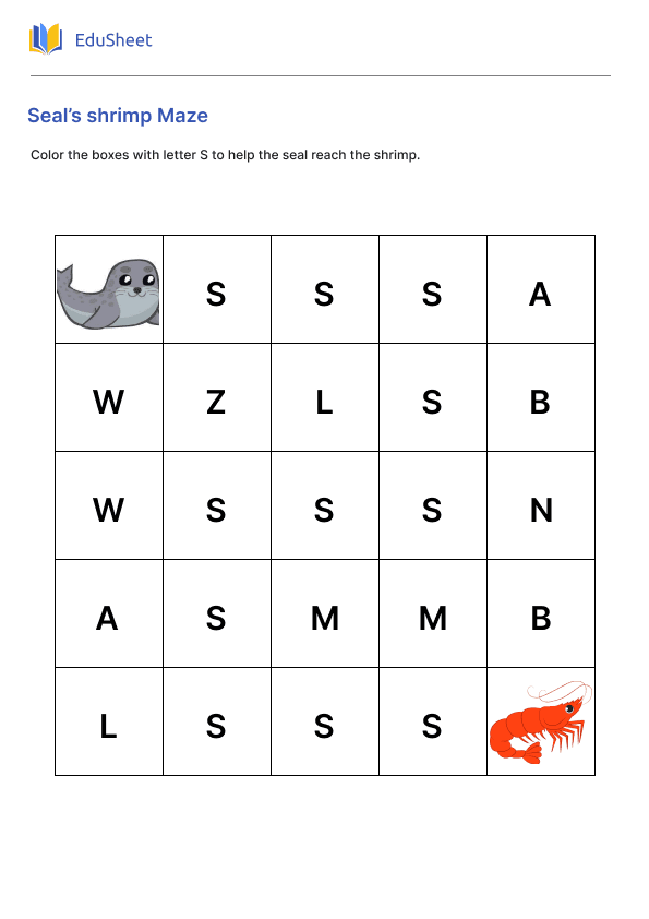 Seal’s shrimp Maze Seal’s shrimp Maze