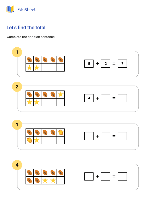 Let’s find the total Worksheets | Free Download at Orchids International
